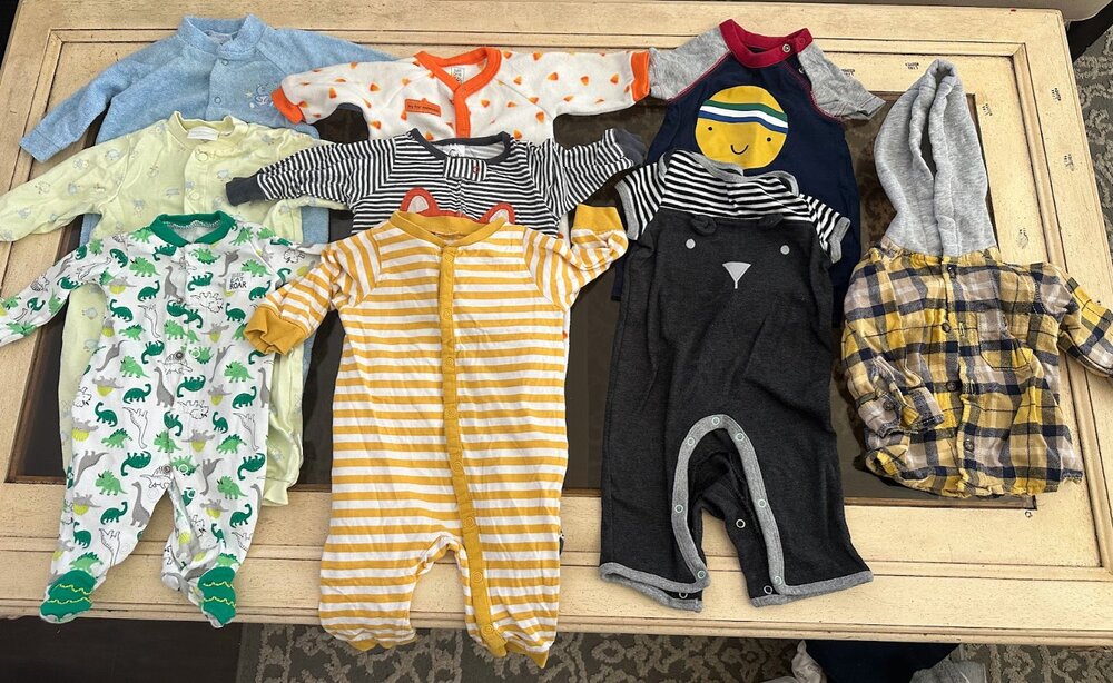 Bundle of Baby Boys Clothes 0-3 Months, Cute Outfits, Pajamas